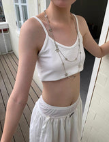 Silver STAR 2layered necklace