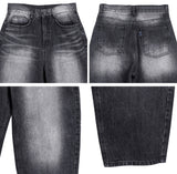 Leo Curved Washed Denim Pants
