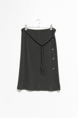 mild ribbed button midi skirt(3colors)