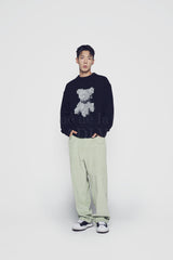 24FW ピクセルベアアートワークニット ブラック