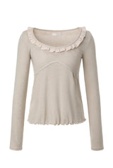 Jam shirring top - beige