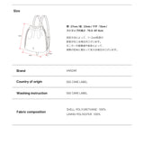 Sele Drawstring Backpack Medium Brown