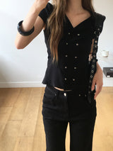 Double button v blouse
