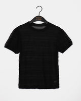 Leber Mesh Lace Short-Sleeved T-Shirt