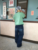 ヴィンテージバックプリントデニムパンツ
