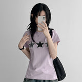 スターパッチ ベーシック ルーズ ショートスリーブ Tシャツ (5 colors)