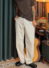 Cotton wide Color Pants 2COLOR