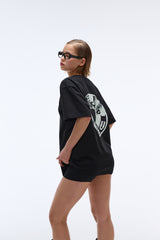 EEERRR Record artwork damage washing T-shirt (Black)
