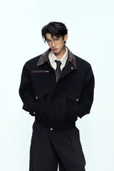 Colorblock Utility Pocket Zip Jacket