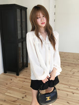 Robe shirring loose blouse