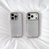 [MADE] ヴィンテージレースフォンケース (epoxy silver bumper)