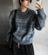 Two-tone brush round knitwear
