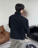 カイルウォッシュ加工クロップトラッカージャケット