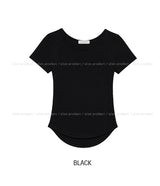 リリンUネックベーシックラウンド半袖Tシャツ
