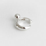 [MADE]  Silver ball earcuff