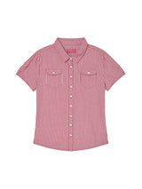 CHECK BLOUSE RED