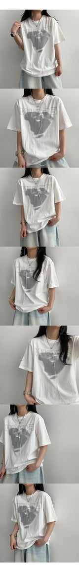 Penru vintage printed short-sleeved shirt