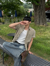 バックカットバルーンデニムパンツ