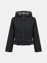 Chloe Check-Lined Hood Jacket