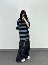 crack raw-edge cargo pants
