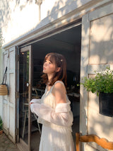 小花柄シフォンキャミソール