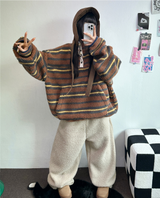 クリームテディシープファーロングパンツ🧸🤎🐑🖤3COLOR