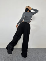 (UNISEX) ダブルラインストリング ワイド ルーズフィット フリース トレーニングパンツ - 6 COLOR