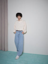 Quarter-Zip Balloon Pullover Sweatshirt