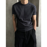 [PREMIUM][MUSCLE FIT] ショルダーラインマッスルハーフTシャツ(3color)