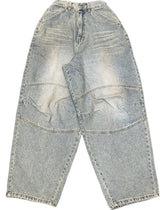 Biker Patch Denim Pants – M, L (3 Colors)