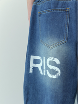 ノーキンサイドダーティーロゴデニムバンディングパンツ UNISEX
