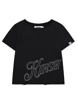 KIRSHレタリングスリムフィットTシャツ [ブラック]
