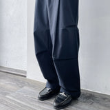Structured Pleated Wide Pants