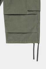 ヴィンテージ ミリタリー カプリ カーゴパンツ(Washed Khaki)