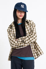 Henley neck layered long sleeves