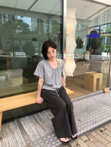 String shirred t-shirt