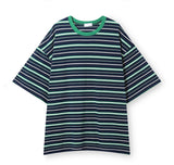 No.0828 ミックスストライプ半袖Tシャツ (3color)