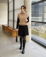 Koan double turtle silt knit vest