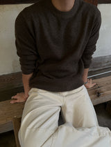 Mild pintuck wide pants