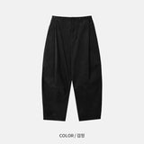 コーデュロイハーフエラスティックカーブドパンツ (4 Colors)
