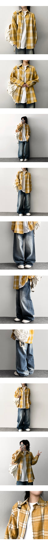 Week oversized fit checkered shirt