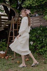 Carrot ribbon skirt_ivory
