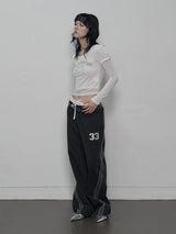 33 STAR LINE PANTS BLACK