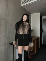 Brushed.ver Four Seasons Low Rise Banding Mini Skirt (Black)