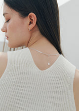 [925 silver] Un.silver.160 / flat soir necklace