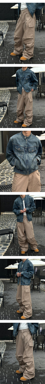 [Unisex] パラシュートハードコットンカーゴパンツ(3color)