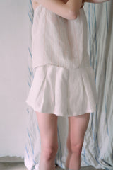 T/T オート プリーツ スカート パンツ(white)