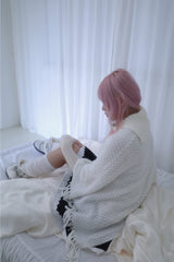 Yui button knit cape (3color)