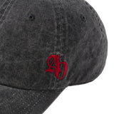 24FW SIDE SYMBOL POINT PIGMENT WASHING BALL CAP BLACK