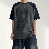 Tro Raglan Color Block Boxy Fit Short Sleeve T-shirt (3 Colors)